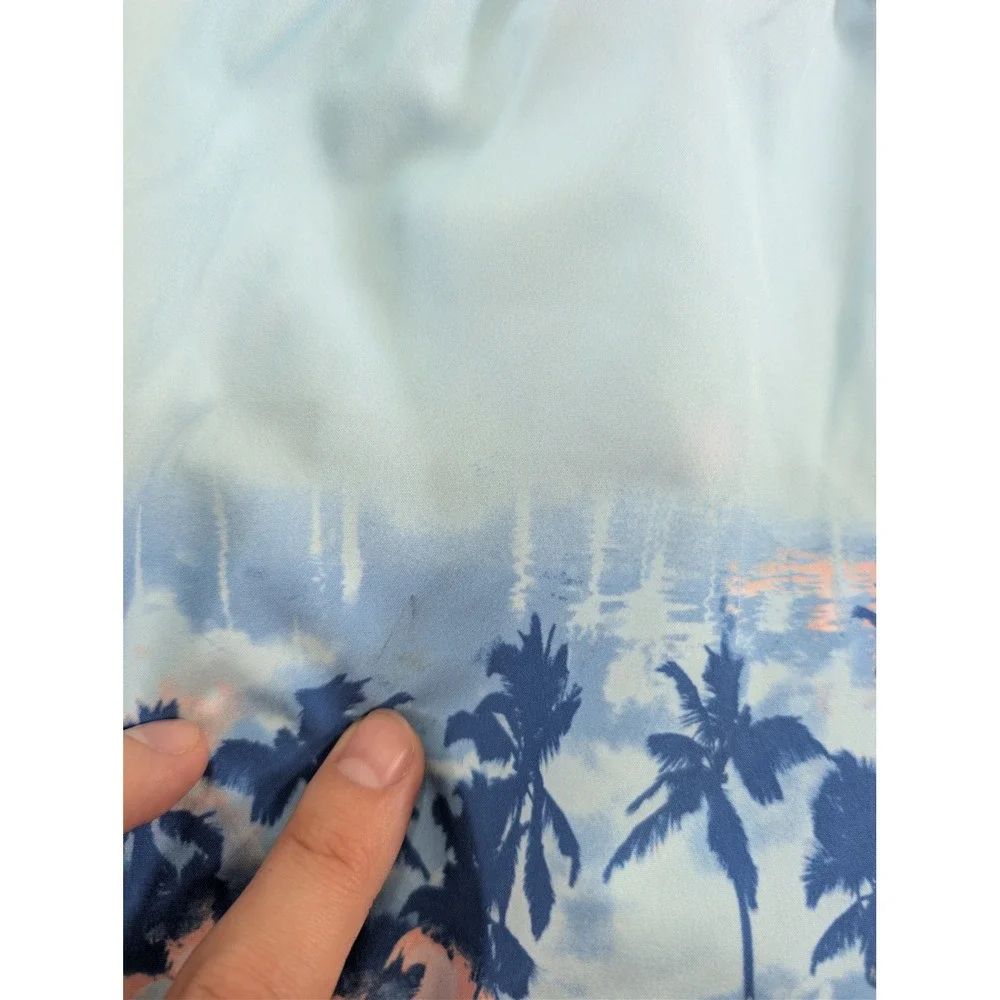 Abercrombie & Fitch Tie Dye Blue Swim Trunks Shorts Mens Size S Beachwear Pool